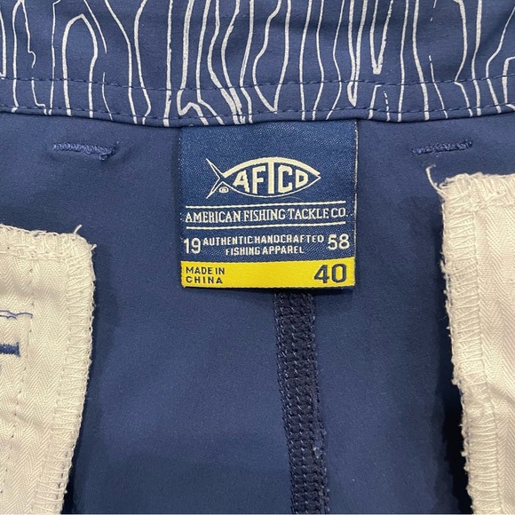 Men’s AFTCO Polyester/Elastane Navy Blue Shorts Size 40 - Picture 7 of 11